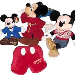 ALL YOUR MICKEY FAVEORITES! 4 Plush Mickey Mouses Dolls